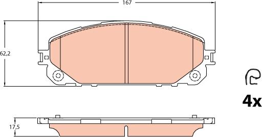 TRW GDB2094 - Bremžu uzliku kompl., Disku bremzes autospares.lv