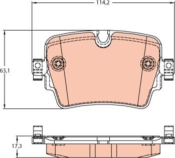 TRW GDB2095 - Bremžu uzliku kompl., Disku bremzes www.autospares.lv