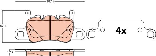 TRW GDB2090 - Bremžu uzliku kompl., Disku bremzes www.autospares.lv