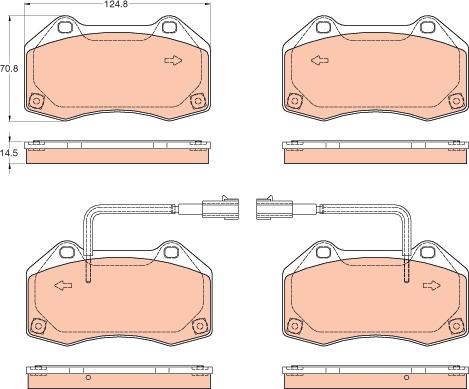 TRW GDB2049 - Bremžu uzliku kompl., Disku bremzes www.autospares.lv