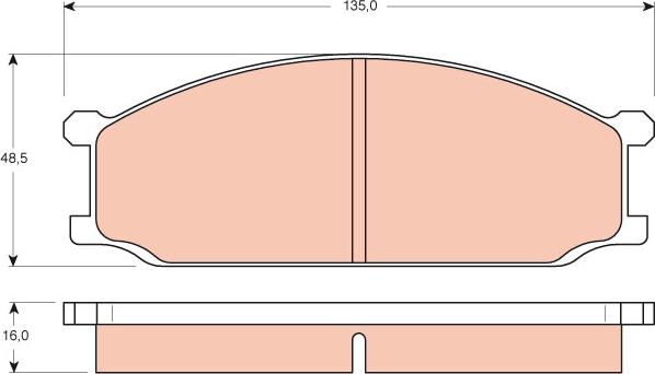 TRW GDB204 - Bremžu uzliku kompl., Disku bremzes www.autospares.lv