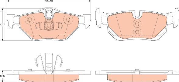 TRW GDB2050 - Brake Pad Set, disc brake www.autospares.lv