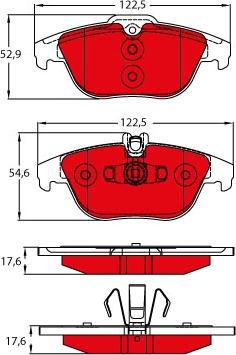 TRW GDB2051DTE - Bremžu uzliku kompl., Disku bremzes www.autospares.lv