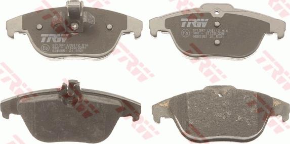 TRW GDB2051 - Bremžu uzliku kompl., Disku bremzes www.autospares.lv