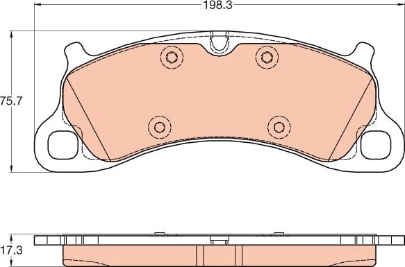 TRW GDB2057 - Bremžu uzliku kompl., Disku bremzes www.autospares.lv