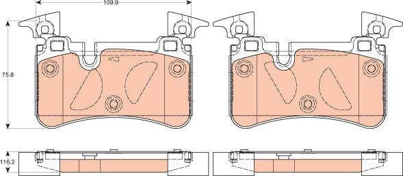 TRW GDB2061 - Bremžu uzliku kompl., Disku bremzes www.autospares.lv