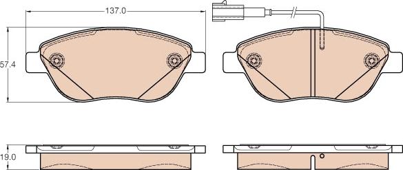 TRW GDB2001 - Brake Pad Set, disc brake www.autospares.lv