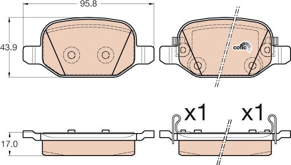 TRW GDB2002 - Bremžu uzliku kompl., Disku bremzes www.autospares.lv