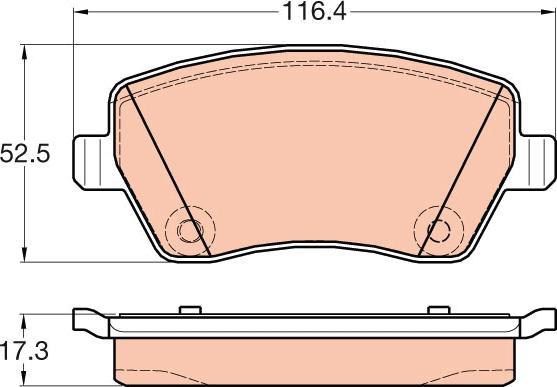 TRW GDB2017 - Тормозные колодки, дисковые, комплект www.autospares.lv