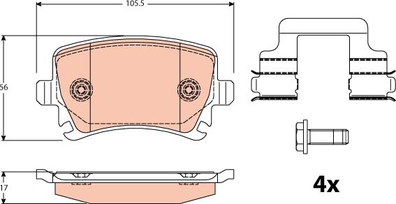 TRW GDB2083 - Bremžu uzliku kompl., Disku bremzes autospares.lv