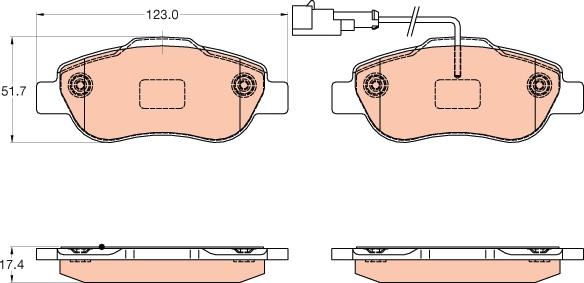 TRW GDB2039 - Bremžu uzliku kompl., Disku bremzes www.autospares.lv