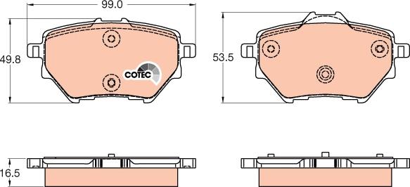 TRW GDB2036 - Bremžu uzliku kompl., Disku bremzes www.autospares.lv