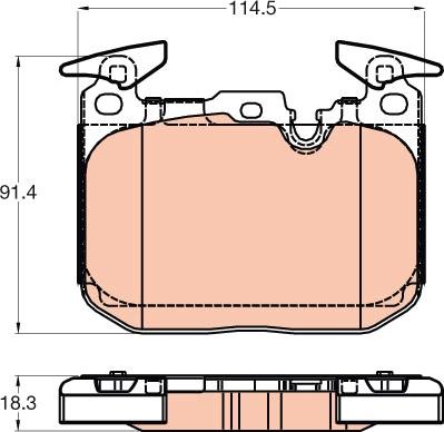 TRW GDB2031 - Bremžu uzliku kompl., Disku bremzes www.autospares.lv