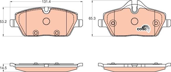 TRW GDB2038 - Bremžu uzliku kompl., Disku bremzes www.autospares.lv