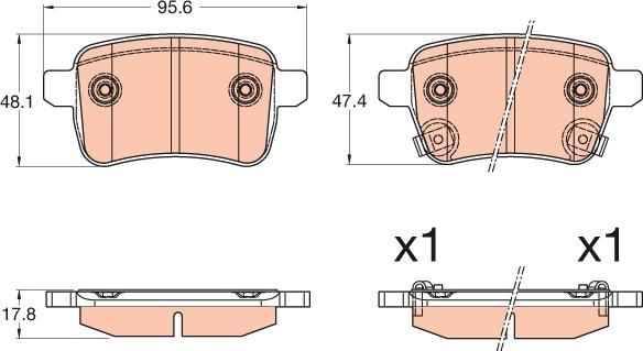 TRW GDB2032 - Bremžu uzliku kompl., Disku bremzes www.autospares.lv