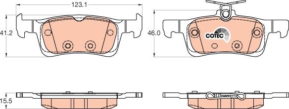 TRW GDB2037 - Bremžu uzliku kompl., Disku bremzes www.autospares.lv