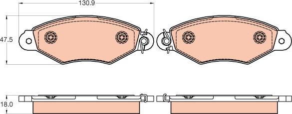 TRW GDB2024 - Bremžu uzliku kompl., Disku bremzes www.autospares.lv