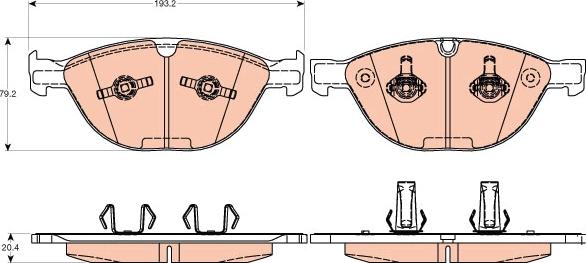 TRW GDB2026 - Bremžu uzliku kompl., Disku bremzes www.autospares.lv