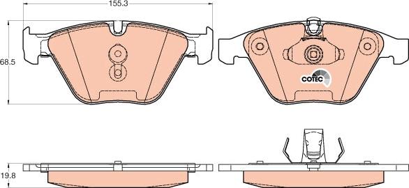 TRW GDB2021 - Bremžu uzliku kompl., Disku bremzes autospares.lv