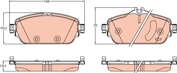 TRW GDB2070 - Bremžu uzliku kompl., Disku bremzes www.autospares.lv