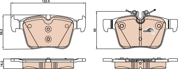 TRW GDB2071 - Brake Pad Set, disc brake www.autospares.lv