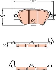 TRW GDB2199 - Brake Pad Set, disc brake www.autospares.lv