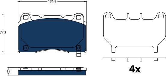 TRW GDB2198BTE - Bremžu uzliku kompl., Disku bremzes autospares.lv