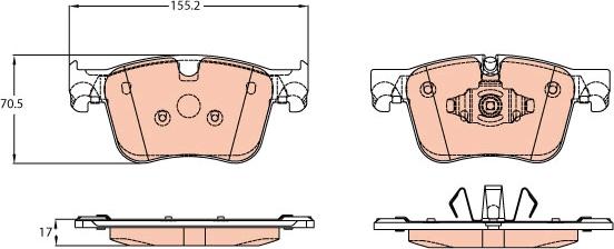 TRW GDB2193 - Brake Pad Set, disc brake www.autospares.lv