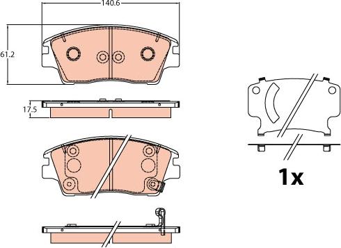 TRW GDB2197 - Bremžu uzliku kompl., Disku bremzes autospares.lv