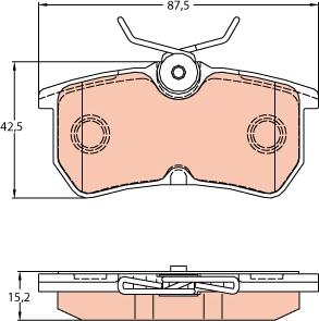 TRW GDB2140 - Bremžu uzliku kompl., Disku bremzes www.autospares.lv