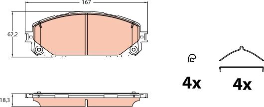 TRW GDB2142 - Bremžu uzliku kompl., Disku bremzes autospares.lv