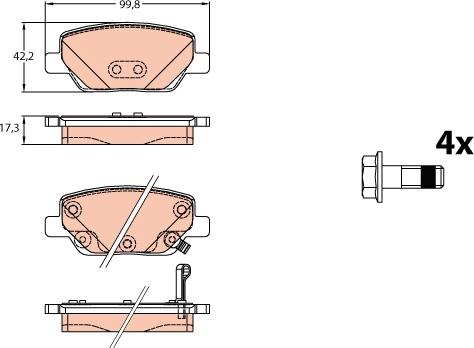 TRW GDB2156 - Bremžu uzliku kompl., Disku bremzes www.autospares.lv