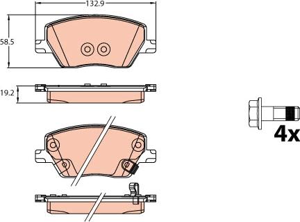 TRW GDB2151 - Bremžu uzliku kompl., Disku bremzes autospares.lv