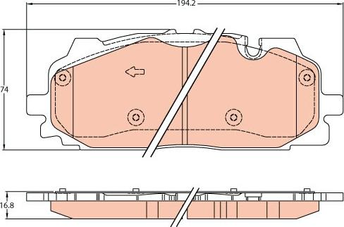 TRW GDB2158 - Bremžu uzliku kompl., Disku bremzes www.autospares.lv