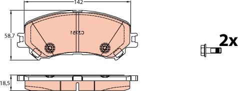 TRW GDB2152 - Bremžu uzliku kompl., Disku bremzes www.autospares.lv