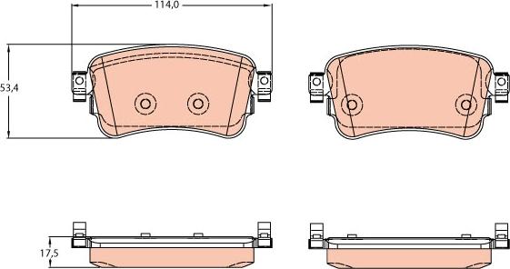 TRW GDB2166 - Bremžu uzliku kompl., Disku bremzes www.autospares.lv