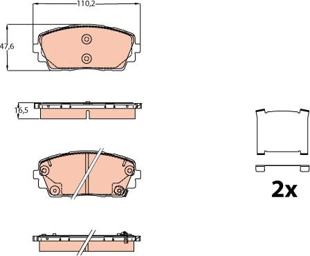 TRW GDB2160 - Bremžu uzliku kompl., Disku bremzes autospares.lv