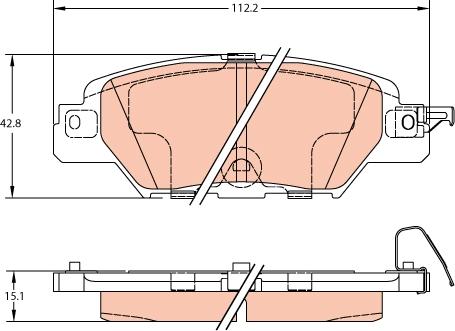 TRW GDB2163AT - Bremžu uzliku kompl., Disku bremzes www.autospares.lv