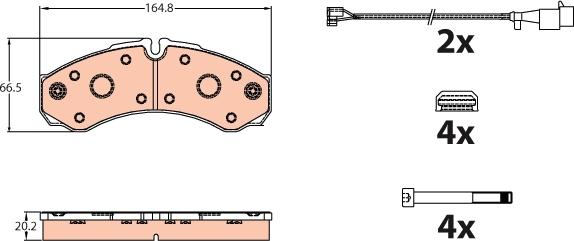 TRW GDB2109 - Bremžu uzliku kompl., Disku bremzes www.autospares.lv