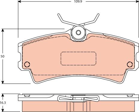 TRW GDB2105 - Bremžu uzliku kompl., Disku bremzes www.autospares.lv