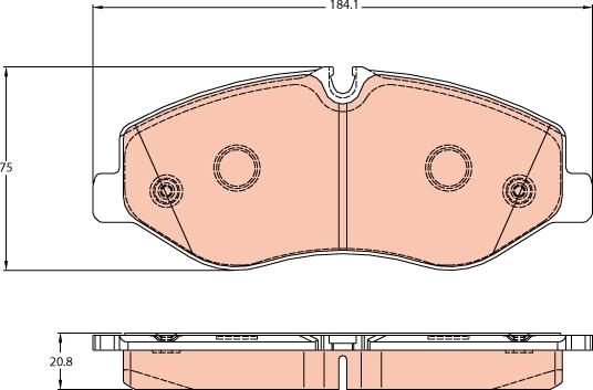 TRW GDB2103 - Bremžu uzliku kompl., Disku bremzes autospares.lv