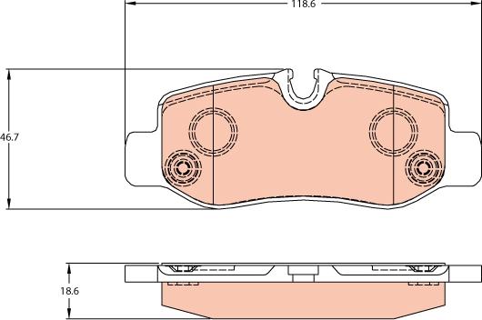 TRW GDB2102 - Bremžu uzliku kompl., Disku bremzes www.autospares.lv