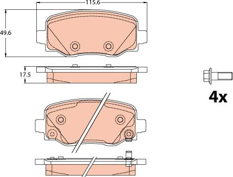 TRW GDB2116 - Bremžu uzliku kompl., Disku bremzes www.autospares.lv