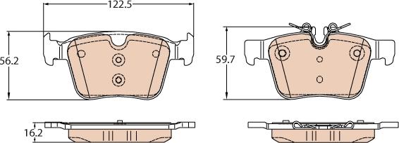 TRW GDB2110 - Bremžu uzliku kompl., Disku bremzes www.autospares.lv