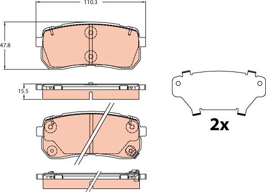 TRW GDB2112 - Bremžu uzliku kompl., Disku bremzes www.autospares.lv