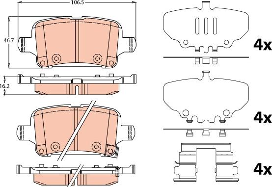 TRW GDB2184 - Bremžu uzliku kompl., Disku bremzes autospares.lv