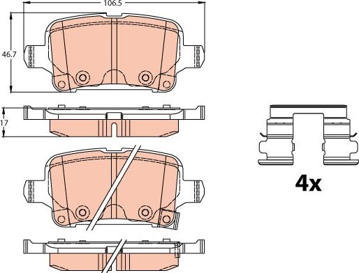 TRW GDB2180 - Bremžu uzliku kompl., Disku bremzes autospares.lv