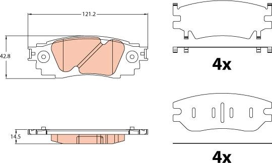 TRW GDB2183 - Bremžu uzliku kompl., Disku bremzes www.autospares.lv