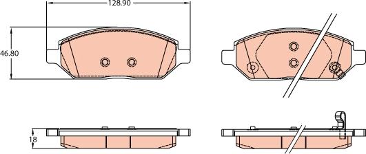 TRW GDB2135 - Bremžu uzliku kompl., Disku bremzes autospares.lv