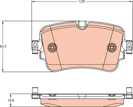 TRW GDB2131 - Bremžu uzliku kompl., Disku bremzes www.autospares.lv